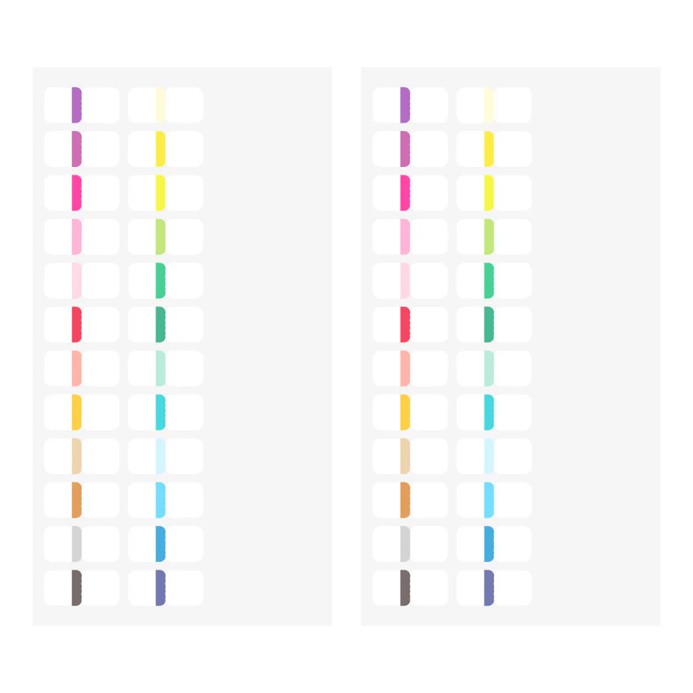Midori Index Label Chiratto 24 colors Vivid