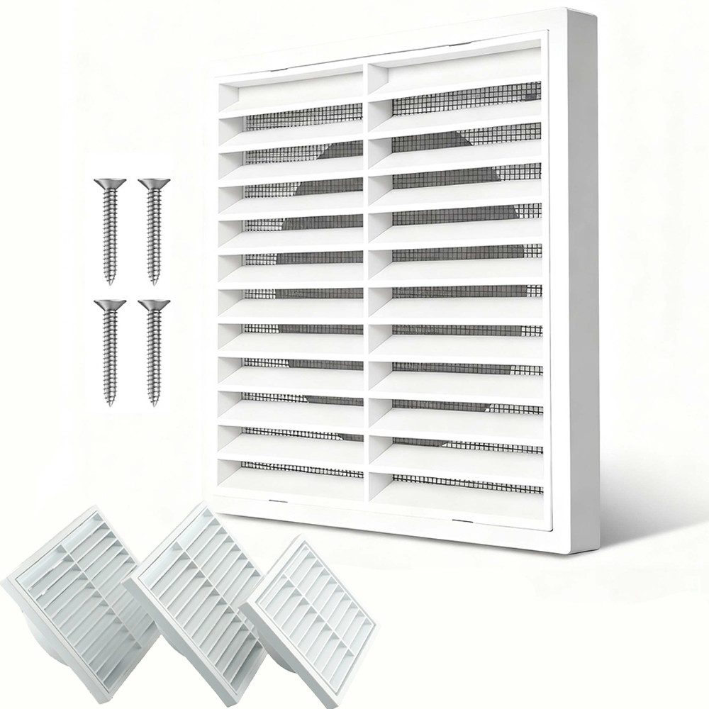 Wandventilator Lüftungsgitter Abluft Belüftungsgitter Insektenschutz Lamellengitter