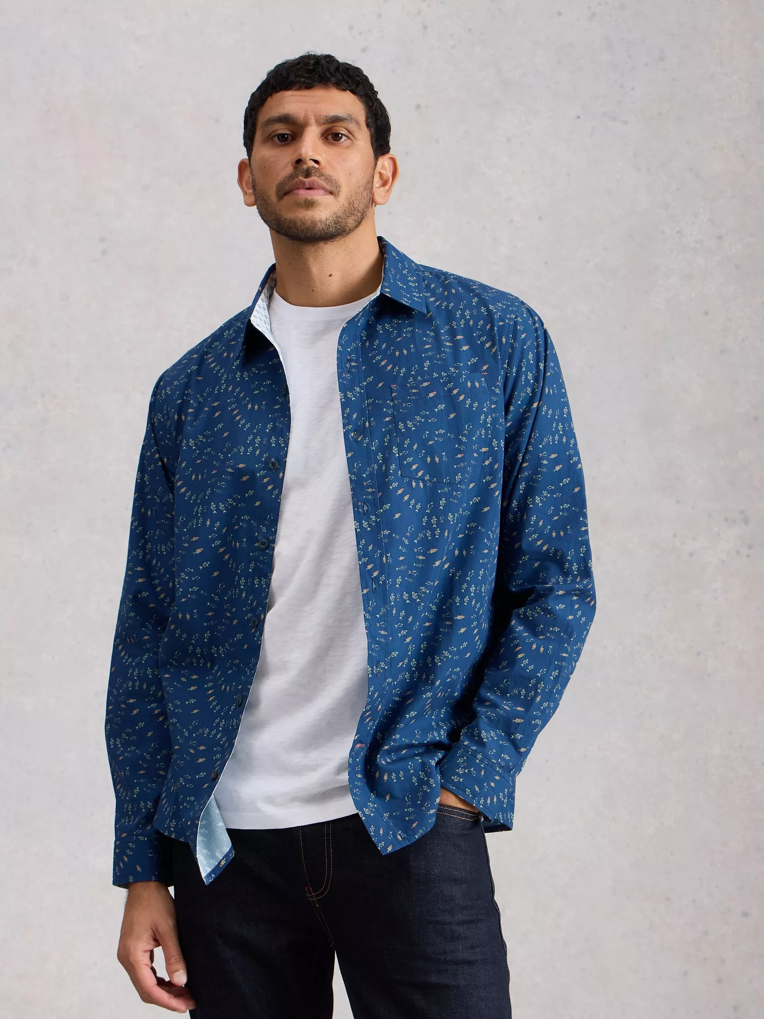 White Stuff Finsbury Swim Fish Shirt