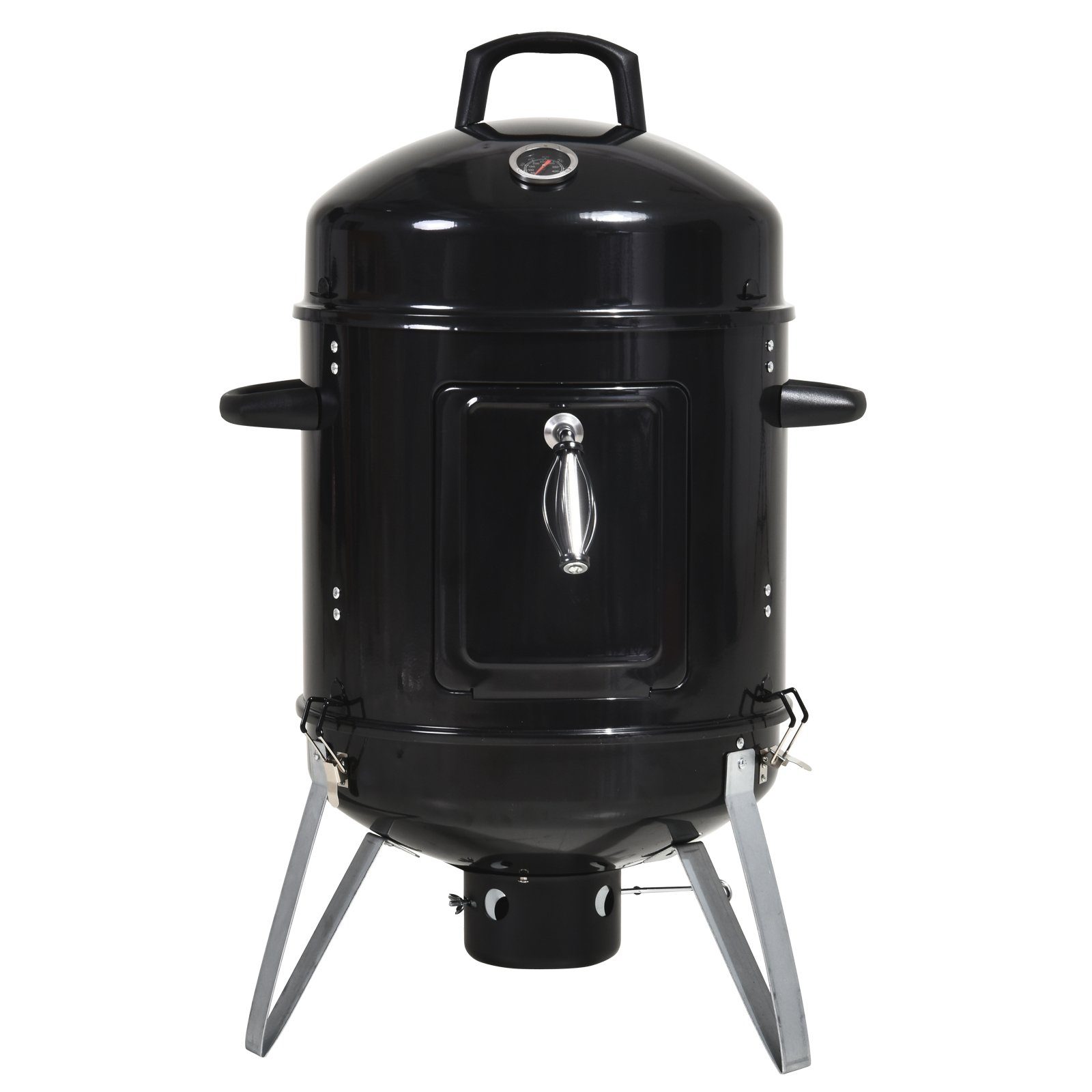 Tischgrill Räuchertonne mit Thermometer