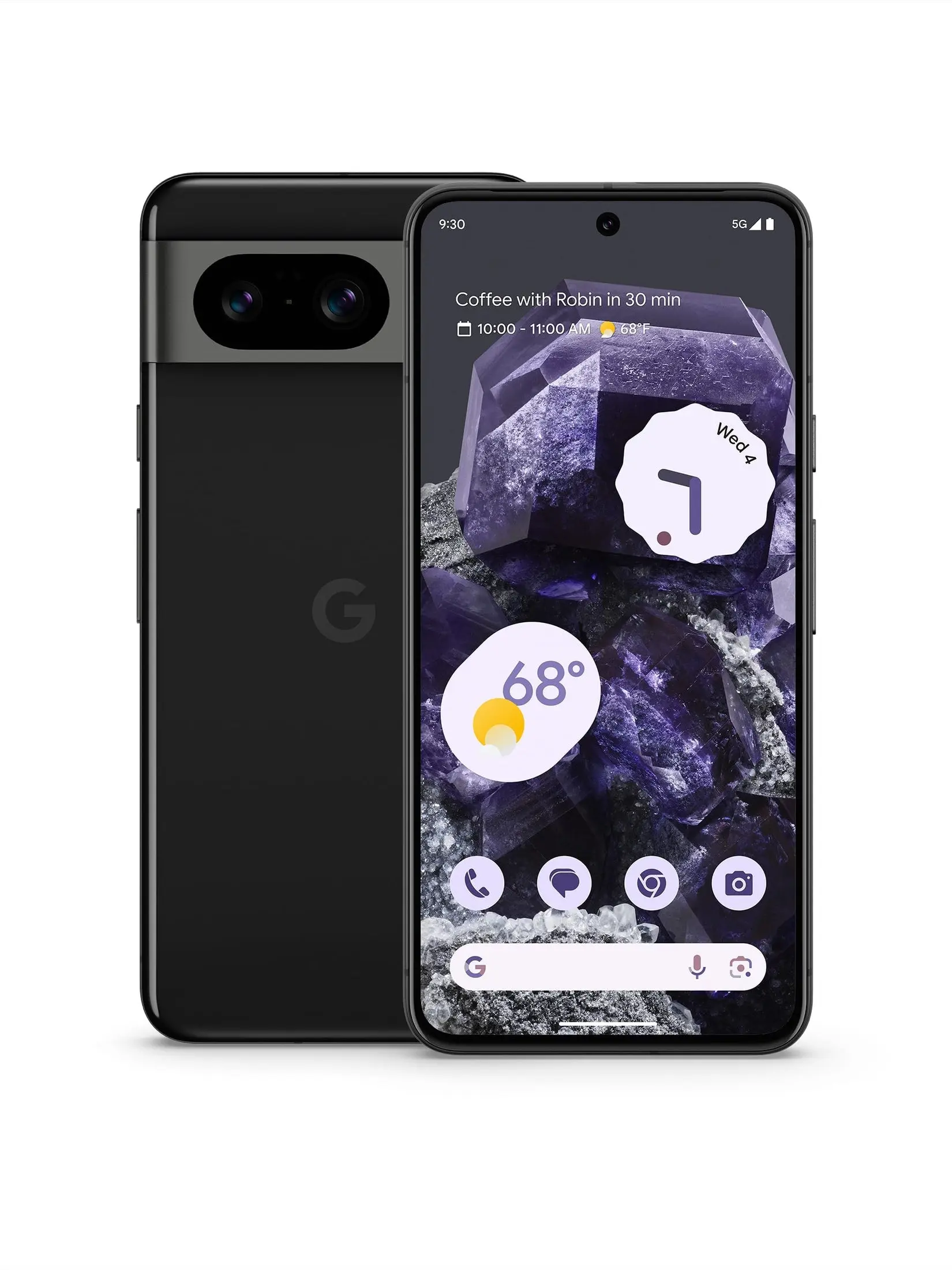 Google Pixel 8 Unlocked 5G Smartphone, 128GB, Obsidian – Advanced Camera, 24-Hr Battery, Android 13, 6.2′′ Display