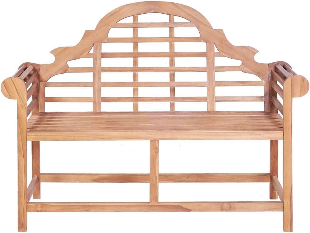 vidaXL Garden Bench 127 x 58.5 x 92.5 cm Solid Teak Wood