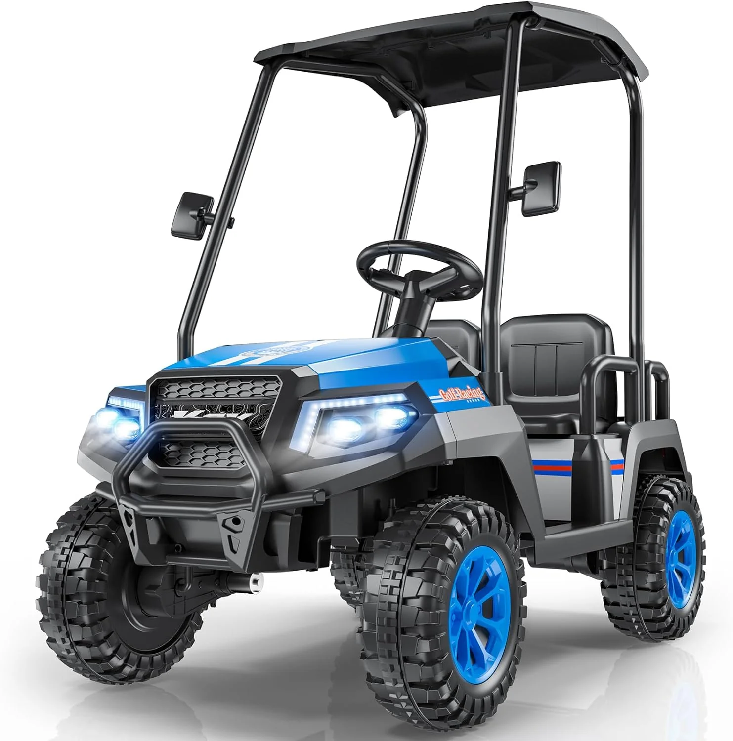 R9 24V Children's Golf Cart with Remote Control, Removable Awning