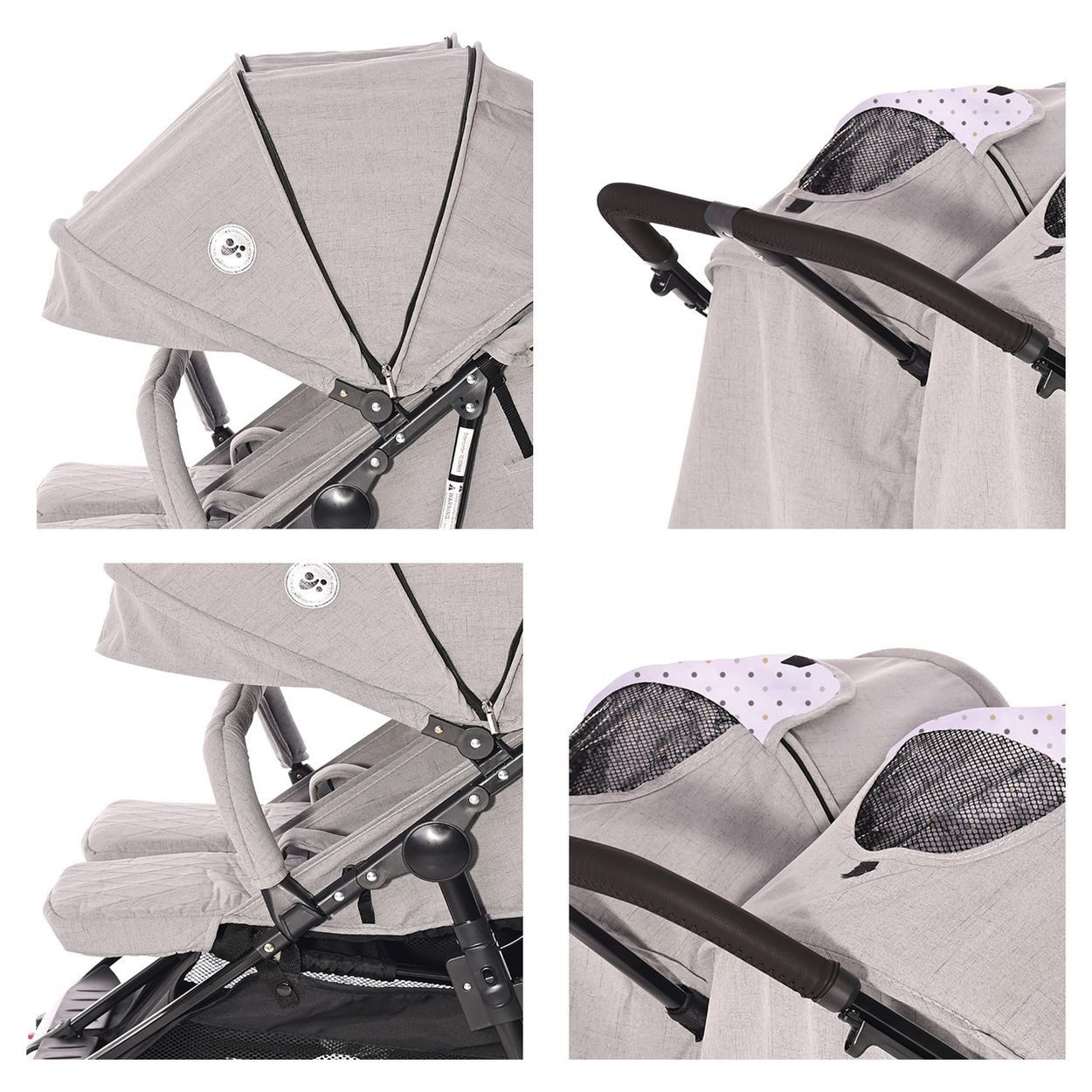 Zwillings-Kombikinderwagen Geschwisterkinderwagen Duo