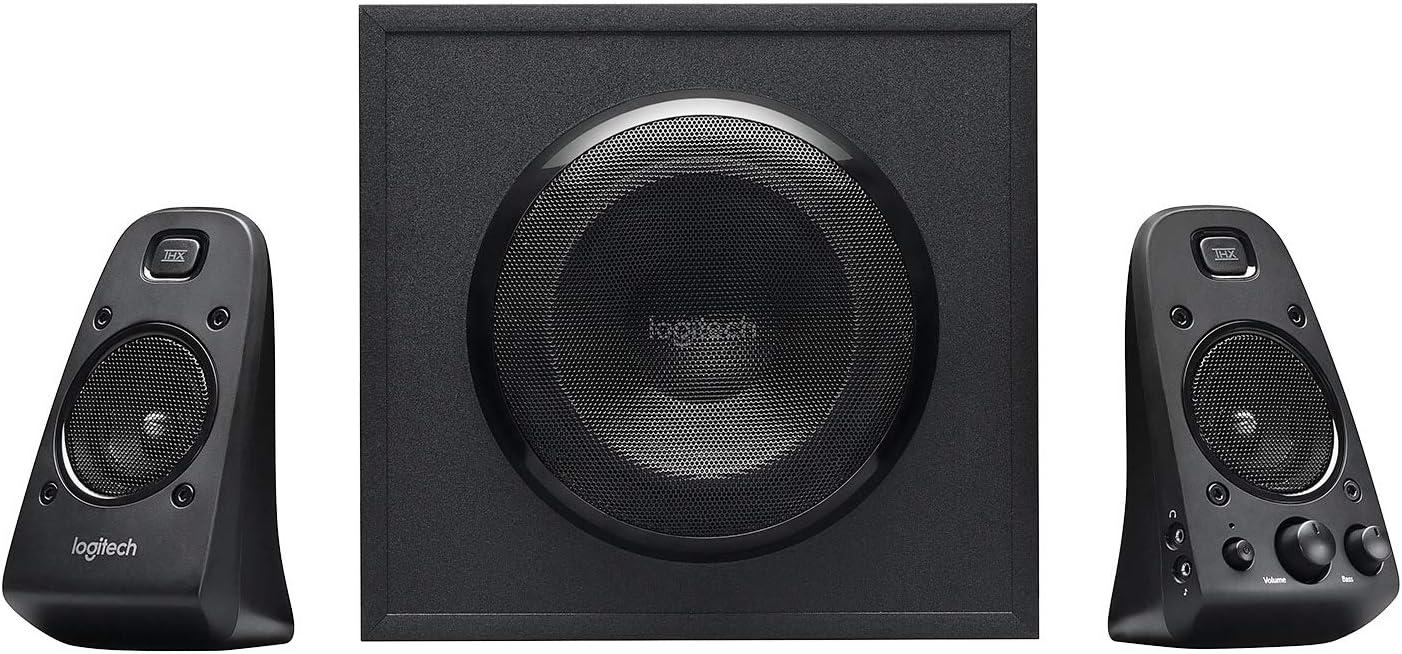Logitech Z623 THX Sistema di Altoparlanti 2.1 con Subwoofer, Certificazione THX, 400 Watt, Bassi ‎Profondi, Multi-Dispositivo, Porta 3.5 mm e RCA, Presa UK, PC/PS4/Xbox/DVD/TV/Smartphone/Tablet