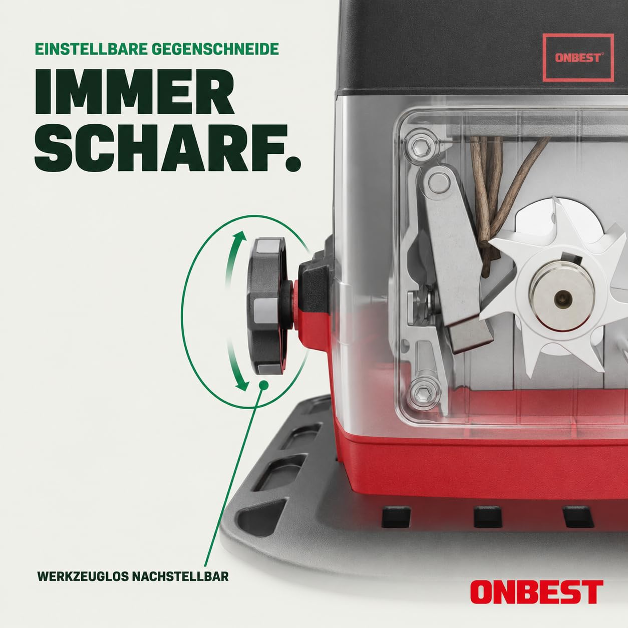 Elektro-Gartenhäcksler 2800 W für Äste bis 44 mm mit 60-Liter-Auffangbox Rücklauffunktion Überlastungsschutz und Selbsteinzug