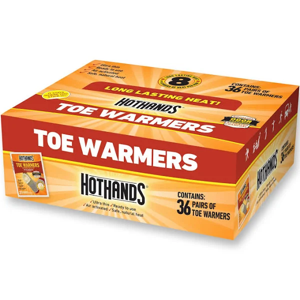 HOTHANDS Toe Warmers 36 Count &ndash; Mixed Material Appendage Warmers