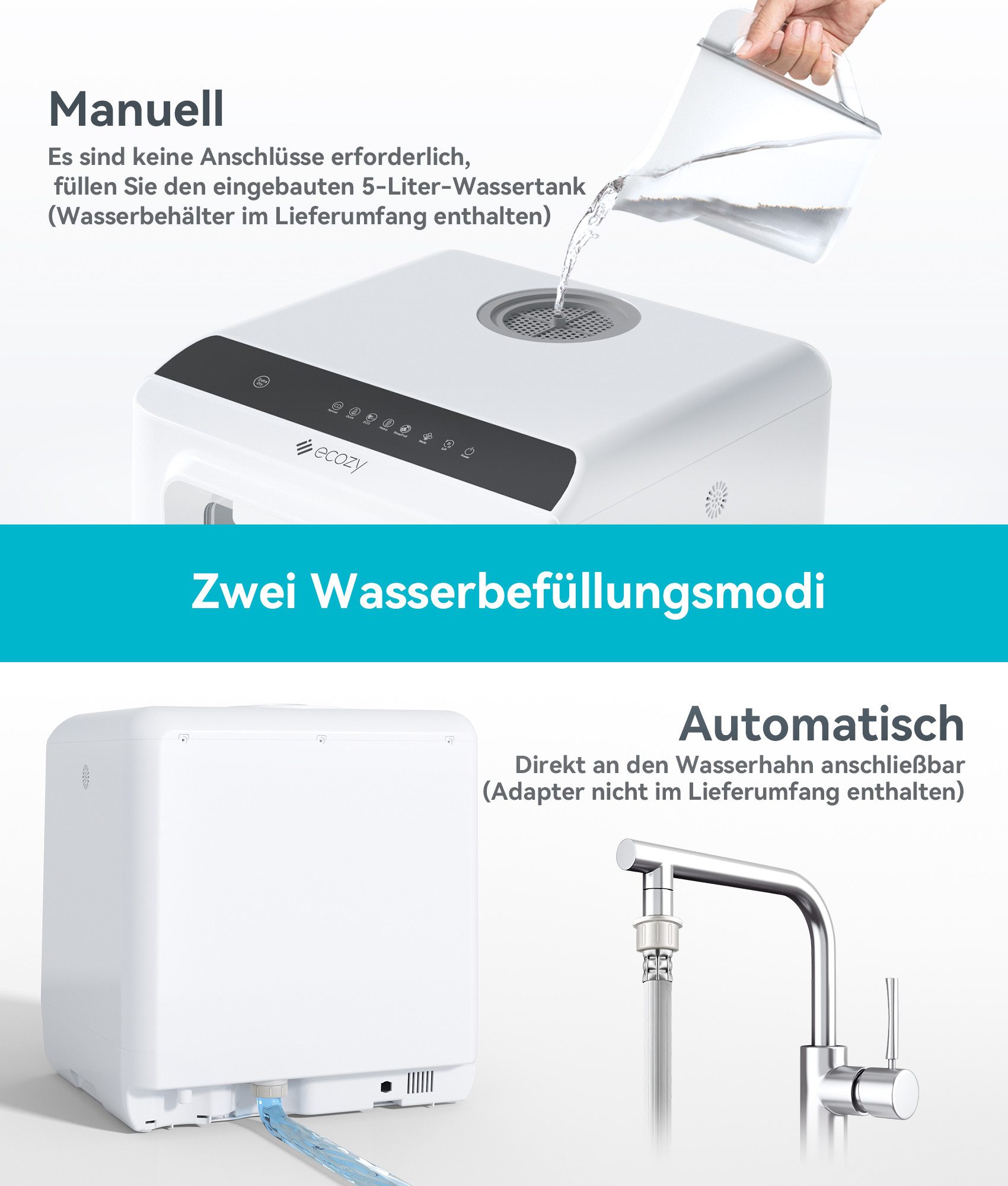 Tischgeschirrspüler Mini Geschirrspüler DW-CT200A