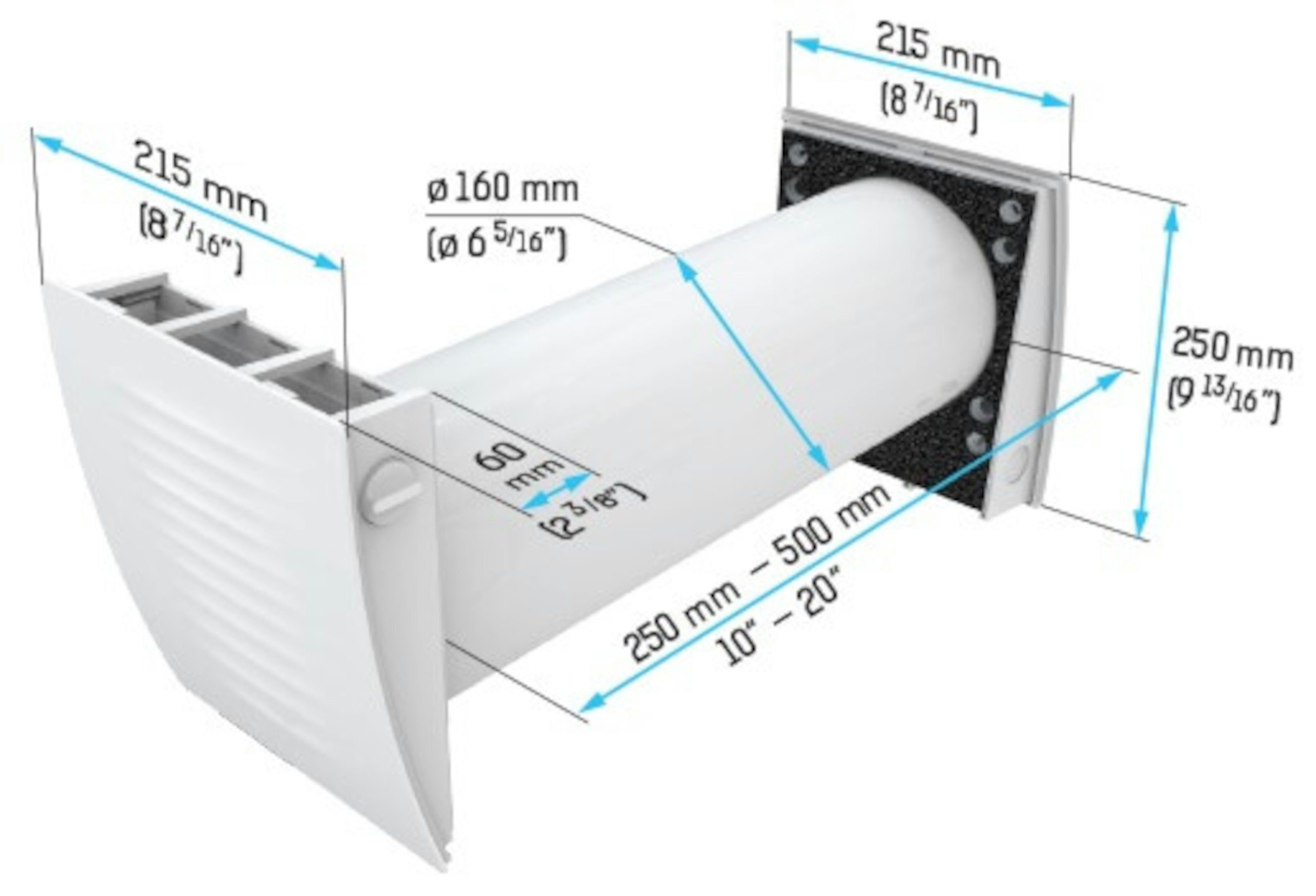 Ventilatorkombigerät Lüftungsanlage TwinFresh Easy mit Fernbedienung