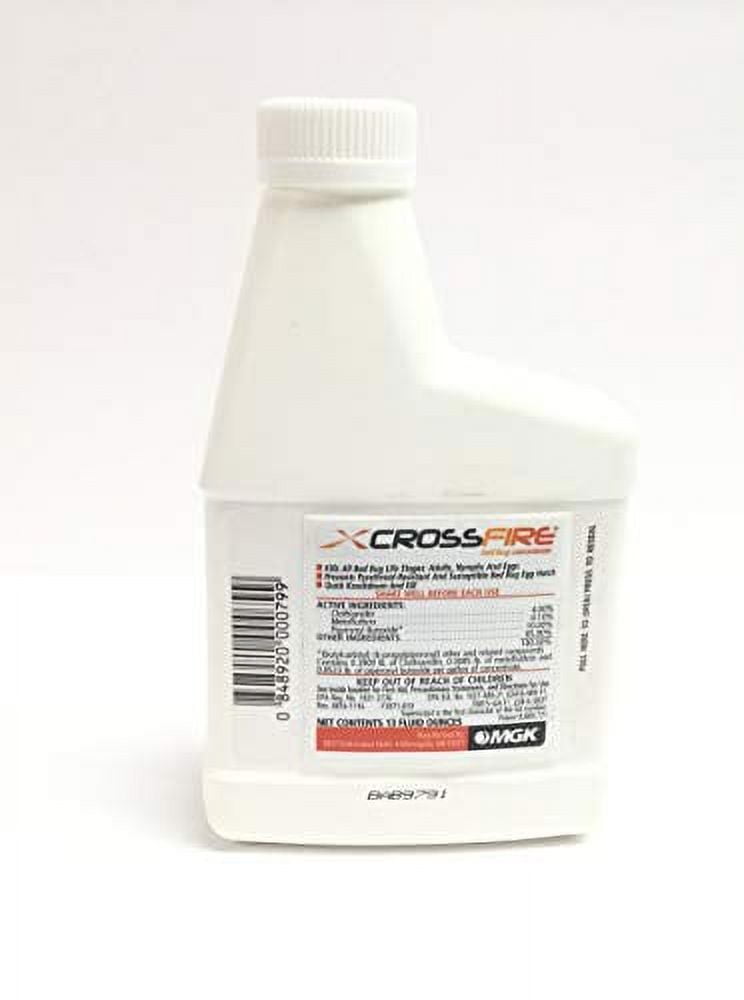 Crossfire Bed Bug Concentrate 13oz &ndash; Non Staining, Quick Kill Formula for All Life Stages, Indoor Use
