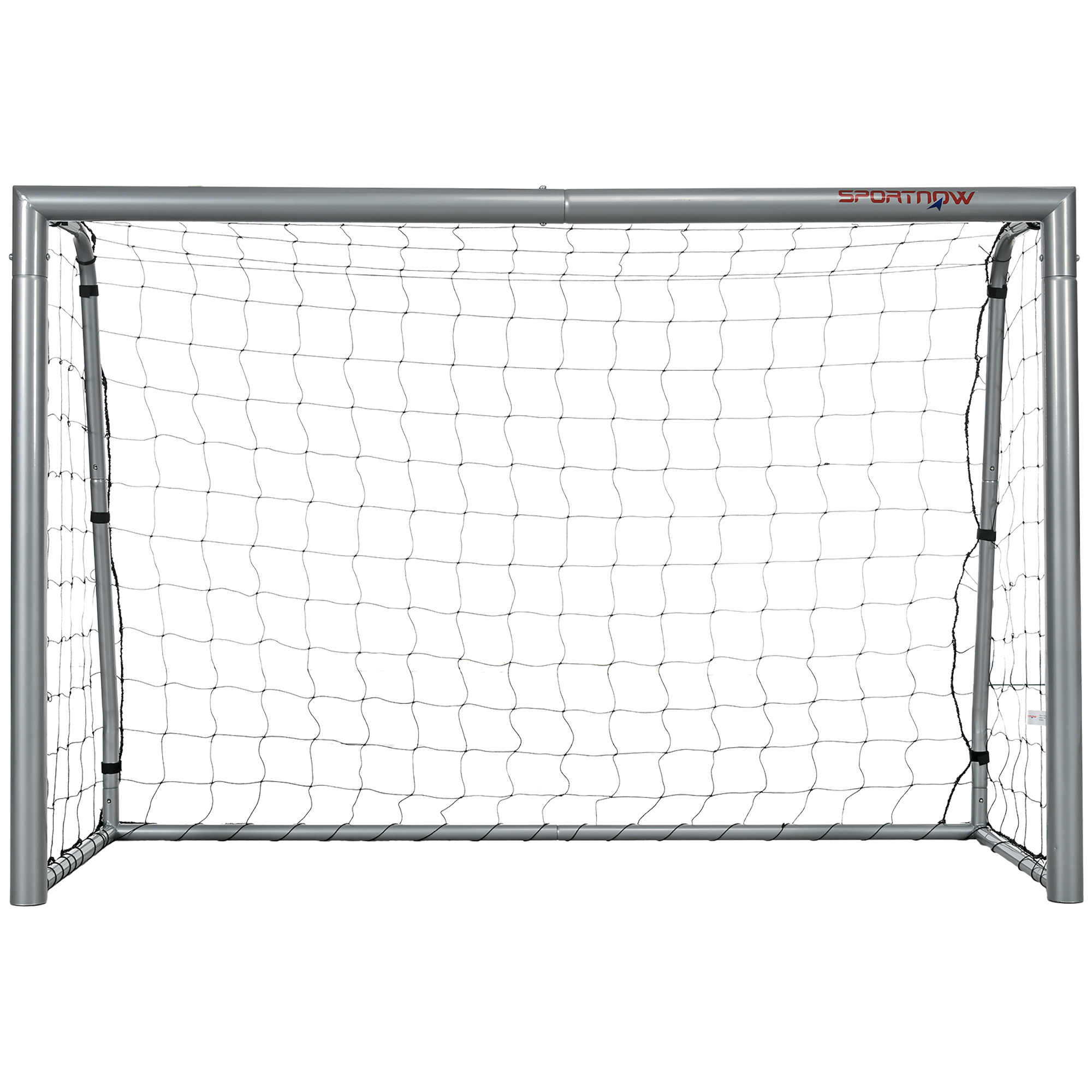 SPORTNOW Graues Fußballtor 180x120x60 cm mit Schrauben und Heringen, aus PE und Metall