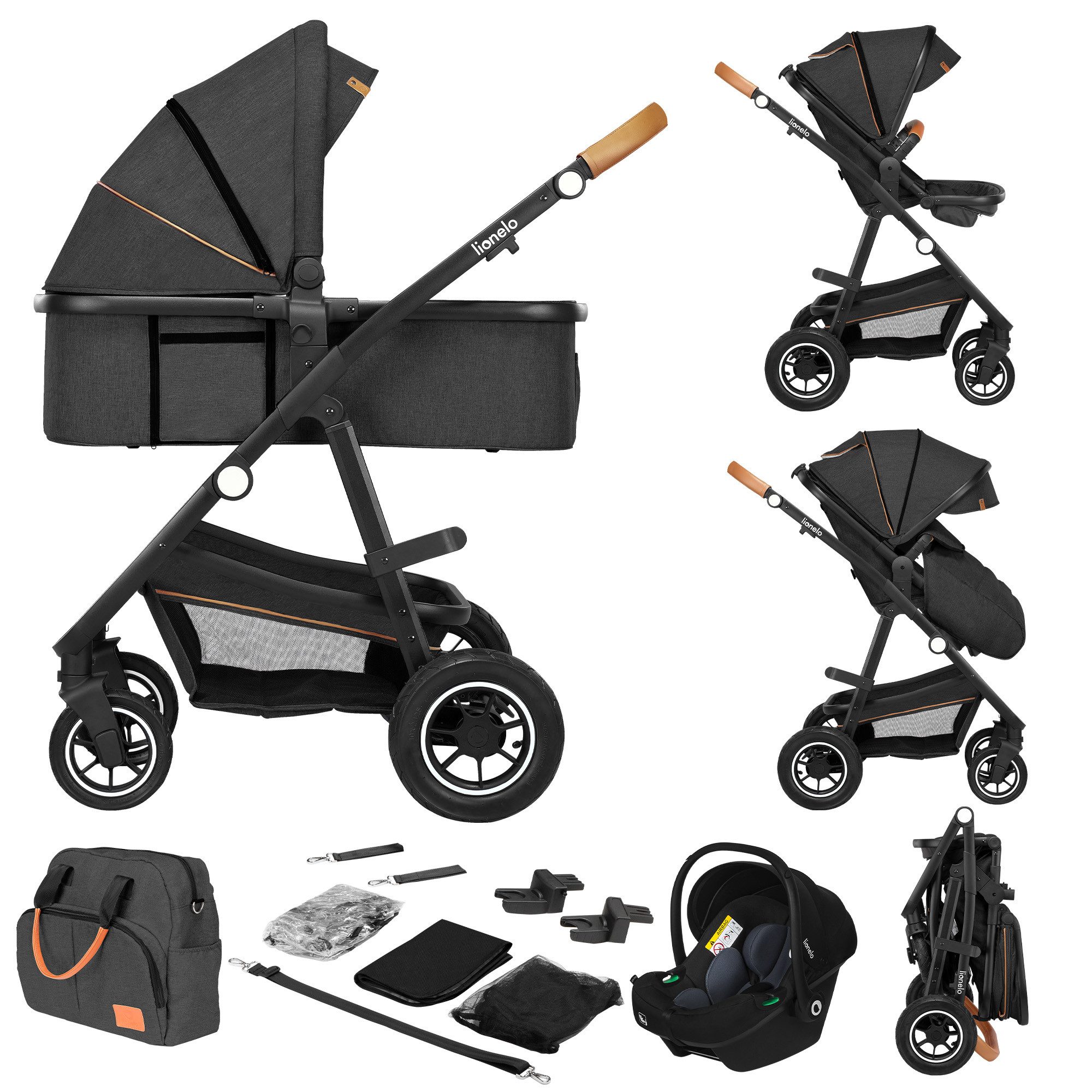 Kombi-Kinderwagen Amber 3in1