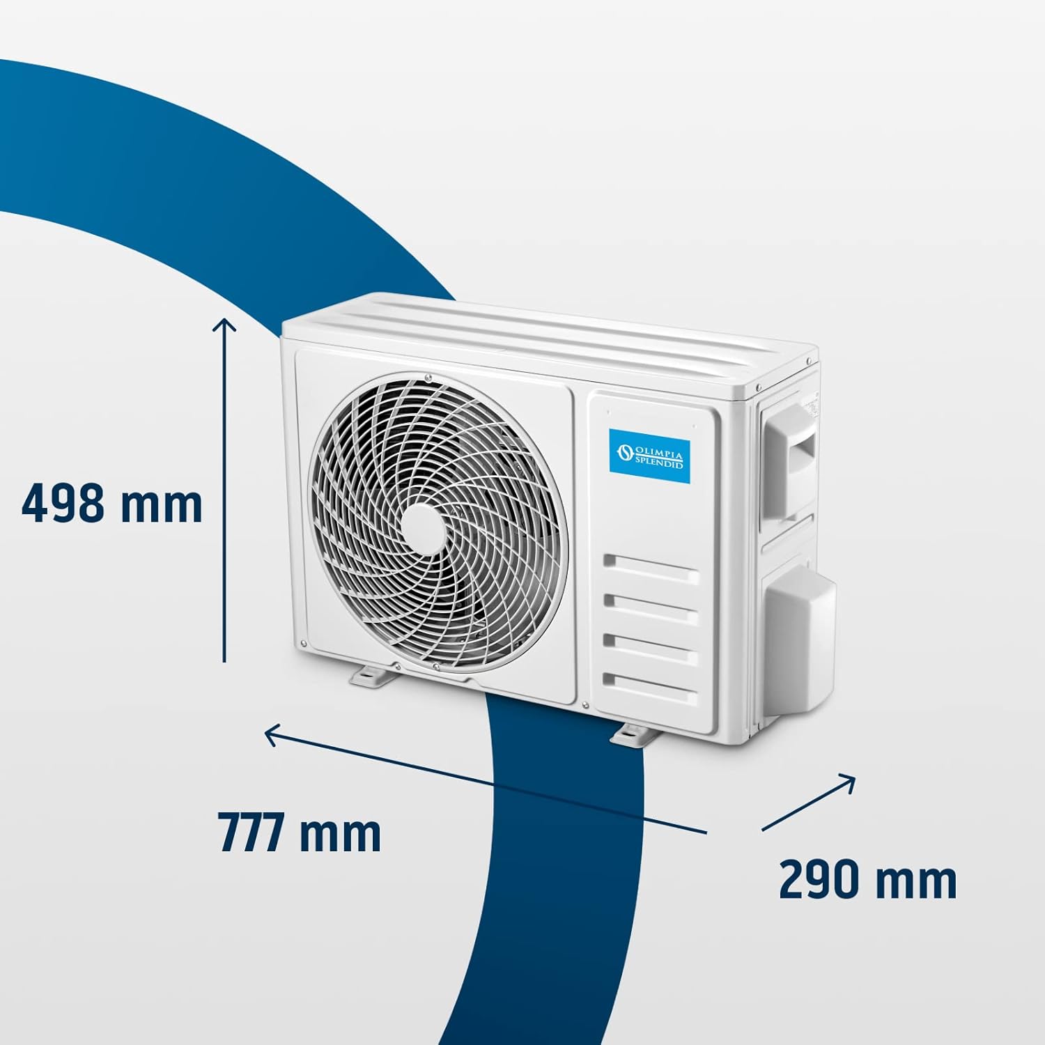 Olimpia Splendid, Mystral S1 E 12 Air Conditioning 12000 BTU / h Monosplit Inverter, Gas R32, Class A++, Cooling Function, Heating, Dehumidification and Ventilation, Integrated Wifi