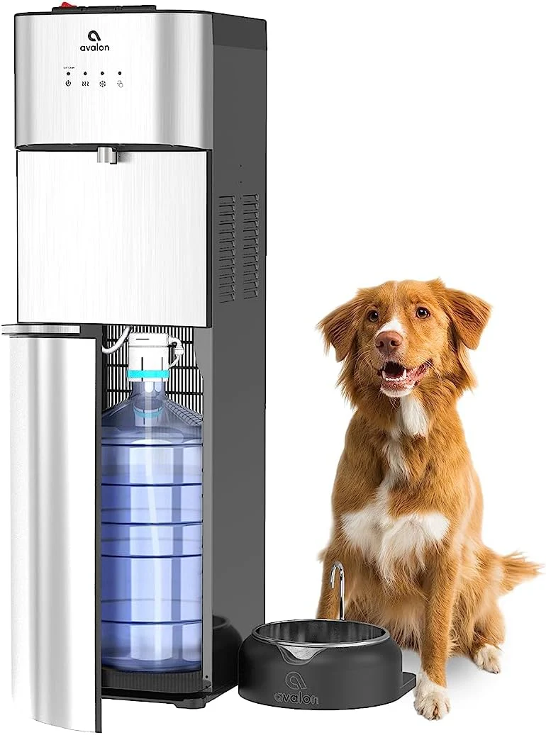 Zelfreinigende waterkoeler met beperkte oplage - 3 temperatuurinstellingen - warm, koud en kamerwater, duurzame roestvrijstalen constructie, bodemvulling - UL-gecertificeerd - Avalon