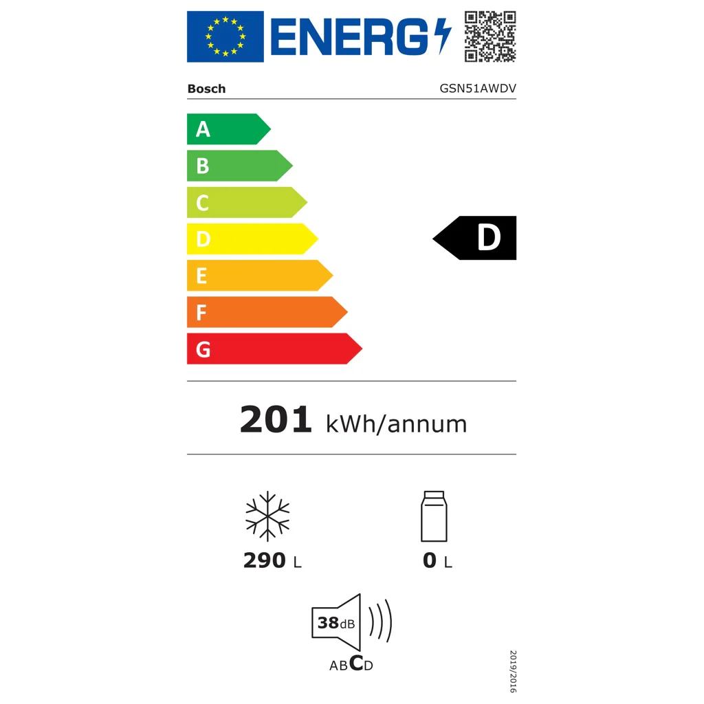 2025 Congelador Bosch Serie 6 GSN51AWDV