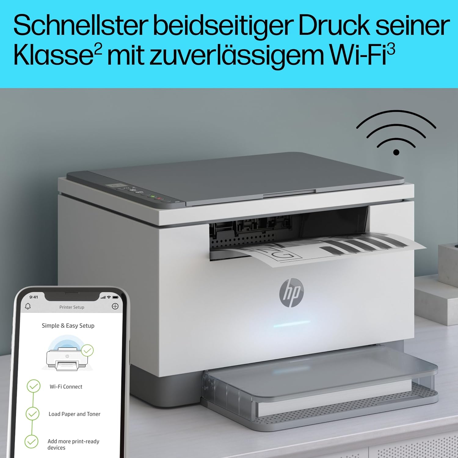 HP LaserJet MFP M235sdw Multifunktions-Laserdrucker Schwarzweiß, Drucken, Kopieren, Scannen, Automat.beidseitiger Druck, Dual-Band Wi-Fi, USB, LAN, HP Smart App, Intelligente Benutzeroberfläche