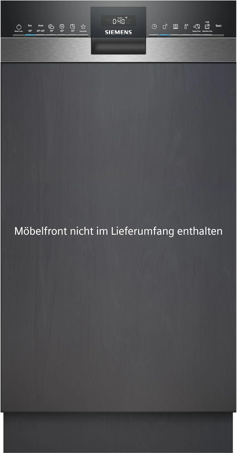 Siemens SR65YX08ME, iQ500 Smarter Geschirrspüler Vollintegriert, 45 cm breit, Besteckschublade, Zeolith, extra leise, aquaStop, automatische Türöffnung nach Programmende, varioSpeed, Innenbeleuchtung
