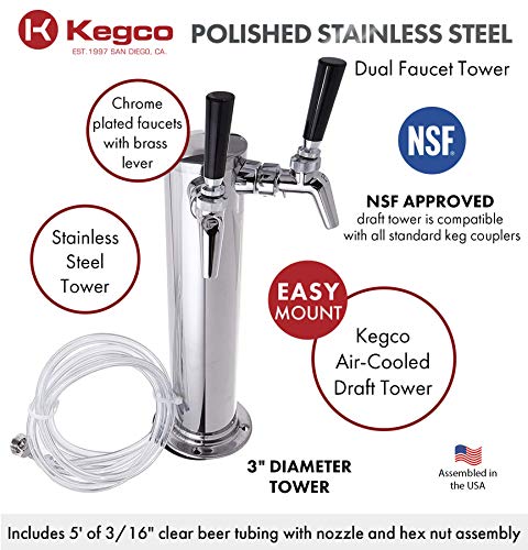 Kegco 3PDT2F 630SS Torre Draft, Inossidabile, Acciaio Inox : Amazon.it: Casa e cucina
