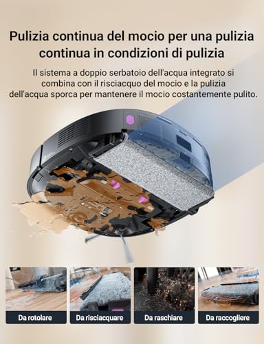 Aspirapolvere Lavapavimenti Rilevamento Autopulente Asciugatura