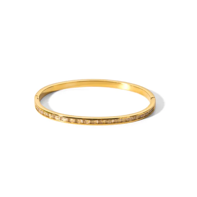 Stainless-Steel Bracelet with Cubic Zirconia �C Durable and Stylish