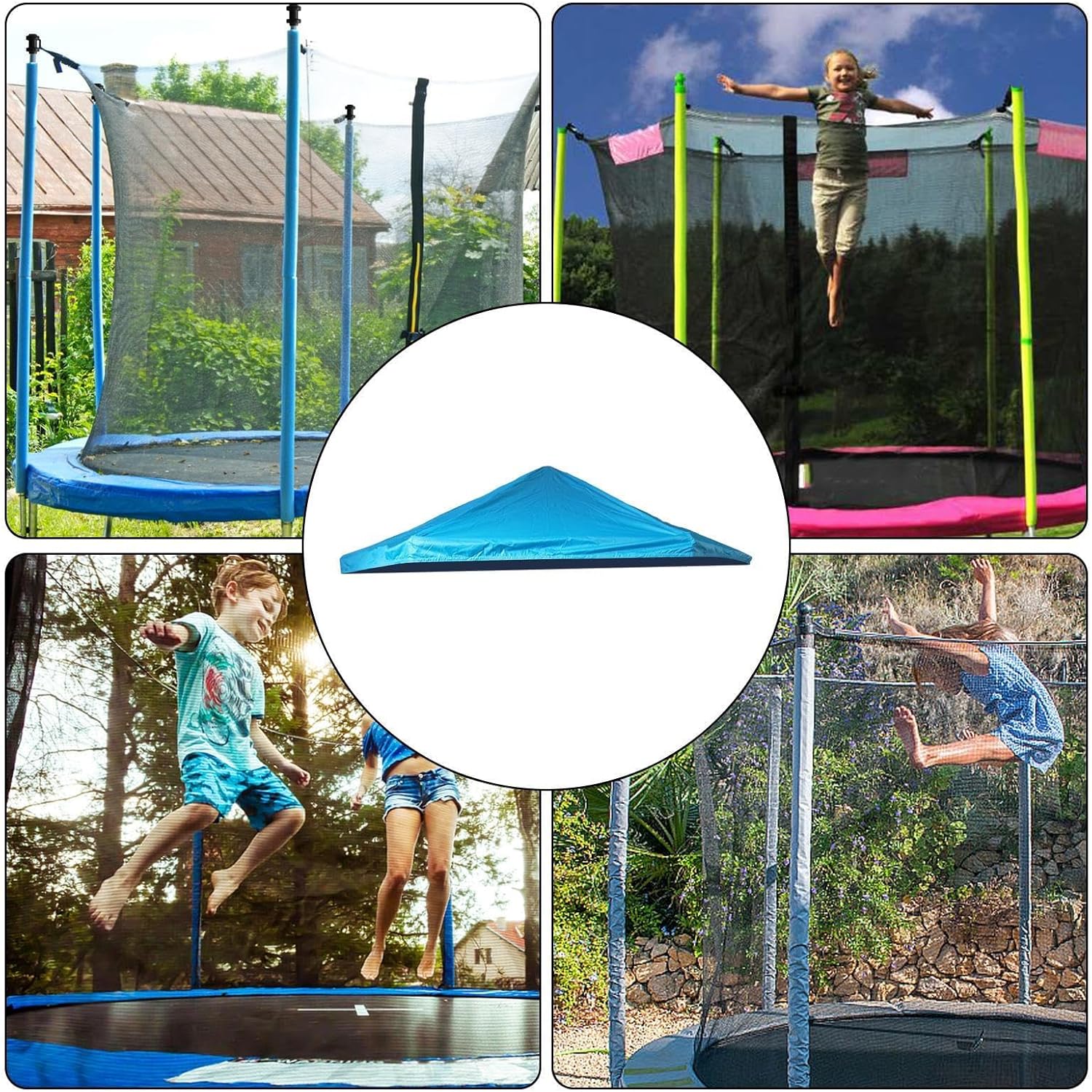 UV-Schutz-Zelt – Universal-Markise mit oberer Halterung für 6 Stangen, ideal für Garten, Spielplatz, Terrasse, Hinterhof