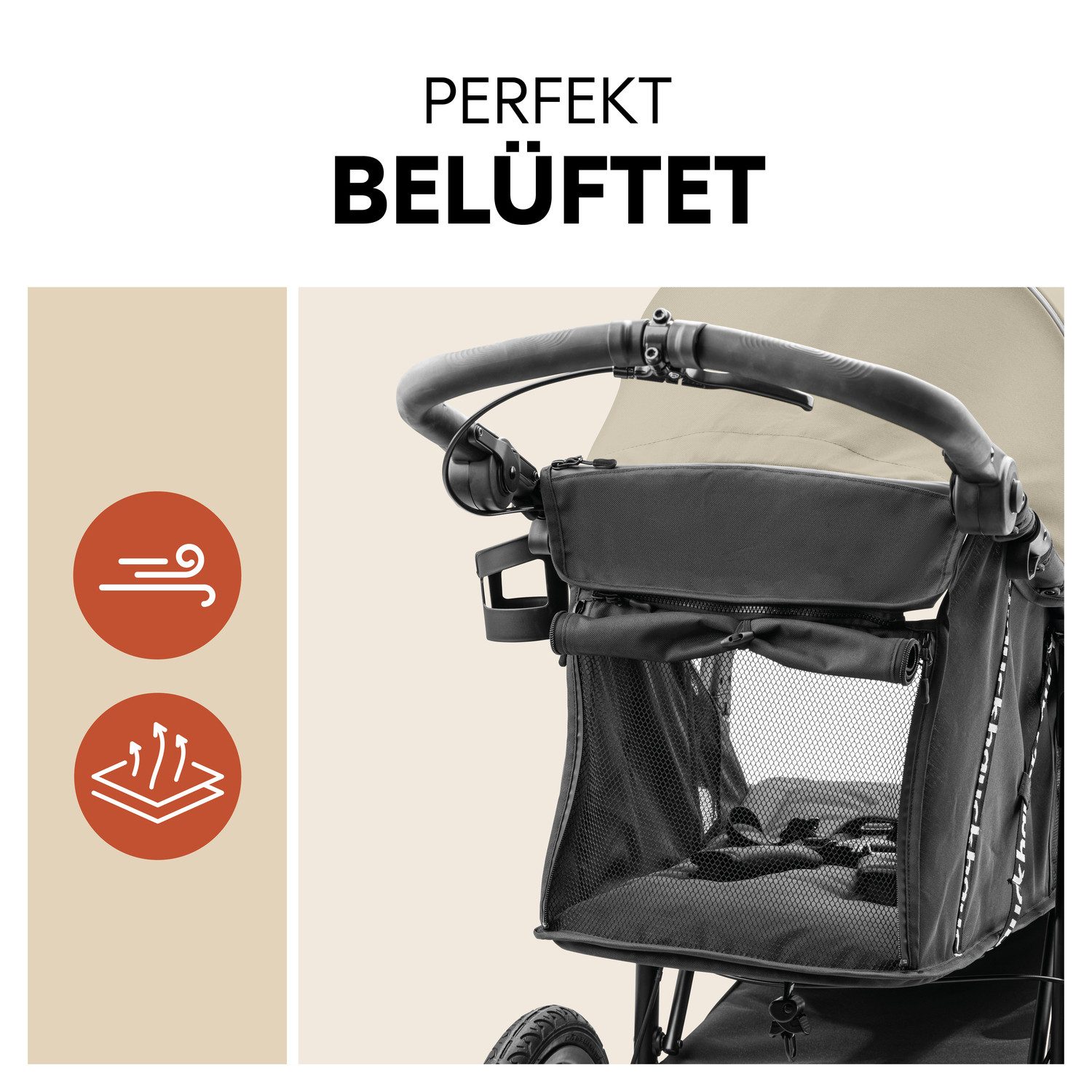 Dreirad-Kinderwagen Runner 3, olive