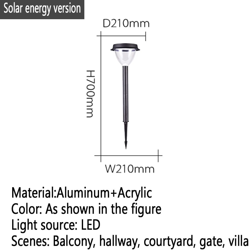 So Outdoor-Rasenlampe, wasserdicht, Villa-Gartenleuchte, 70 cm Höhe, ideal für Innenhöfe und Wohnbereiche, Stil 33, 1 Stück, umweltfreundlich, so angetriebene Beleuchtung