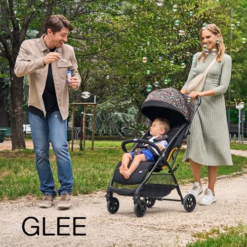 Chicco Glee, Passeggino 0  Mesi 22 Kg, con Chiusura Automatica e Compatta, Capotte Estensibile con Trattamenti UV50  Antipioggia, Schienale Reclinabile e Regolabile, Poggiagambe : Sport e tempo libero