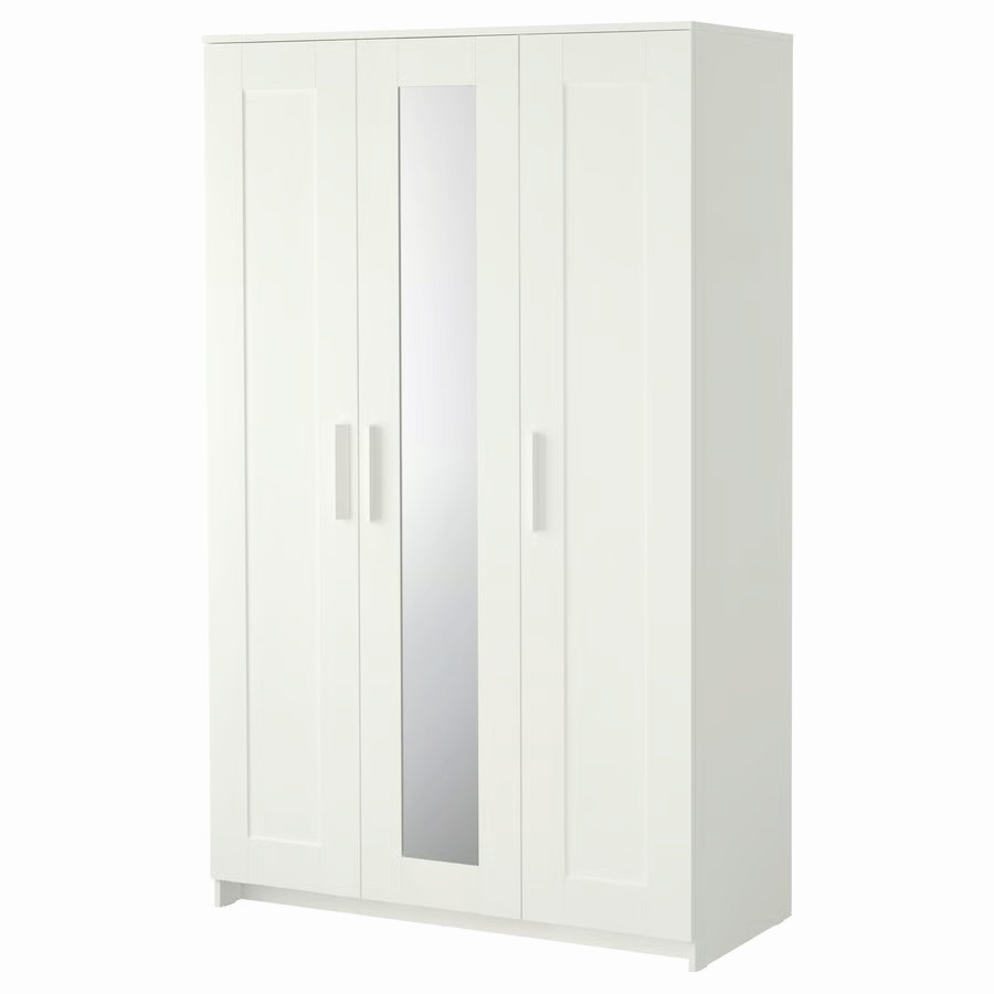 IKEA BRIMNES Armadio con 3 Ante – Bianco, 117x190 cm