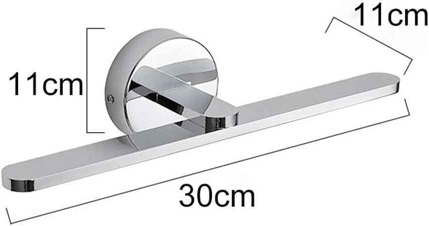 Wandmontierte Led-Spiegelbeleuchtung Badewandlampe Metall + Acrylspiegel Frontlampe Für Hotel Toiletten Badewanden Beleuchtungseinrichtung, Nicht Dimmbar/9.4W 3000K