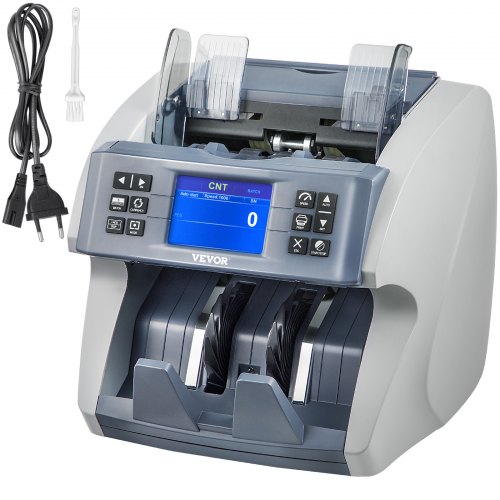 VEVOR SH-07C Wertzähler Geldzähler für gemischte Banknoten, Banknotenzähler Geldzählmaschine 800 Stück/min, Scheinzählmaschine Geldscheinzähler 8 Arbeitsmodi UV MG MT IR Unternehmen Banken