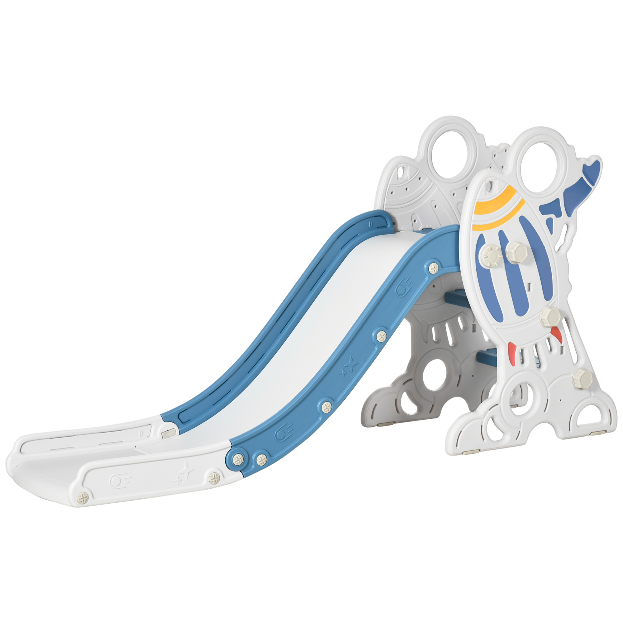 AIYAPLAY Kinderrutsche Innenrutsche für Kinder, 18 bis 36 Monate, bis 30 kg, 157L x 46,5B x 80H cm, Blau