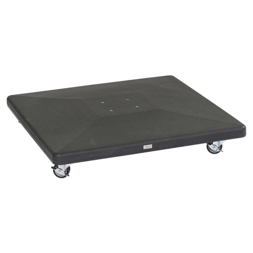 Base ombrellone da 90kg nero con ruote