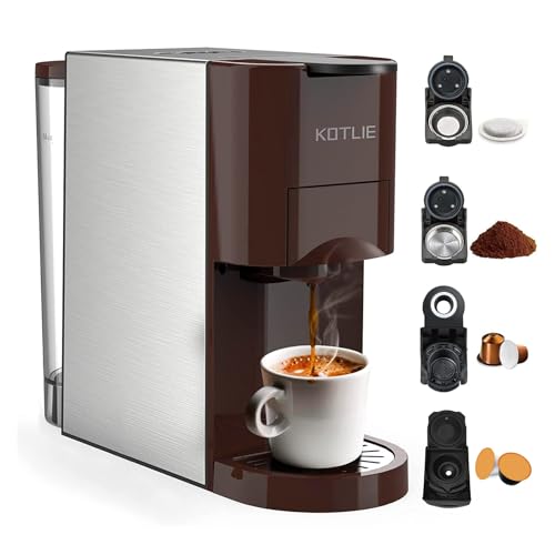 KOTLIE Macchina Da Caffè Capsule 4 in1,Per NES/DG/Caffè Macinato/ESE PadS(44mm),19Bar,800ML(AC 513K) : Amazon.it: Casa e cucina