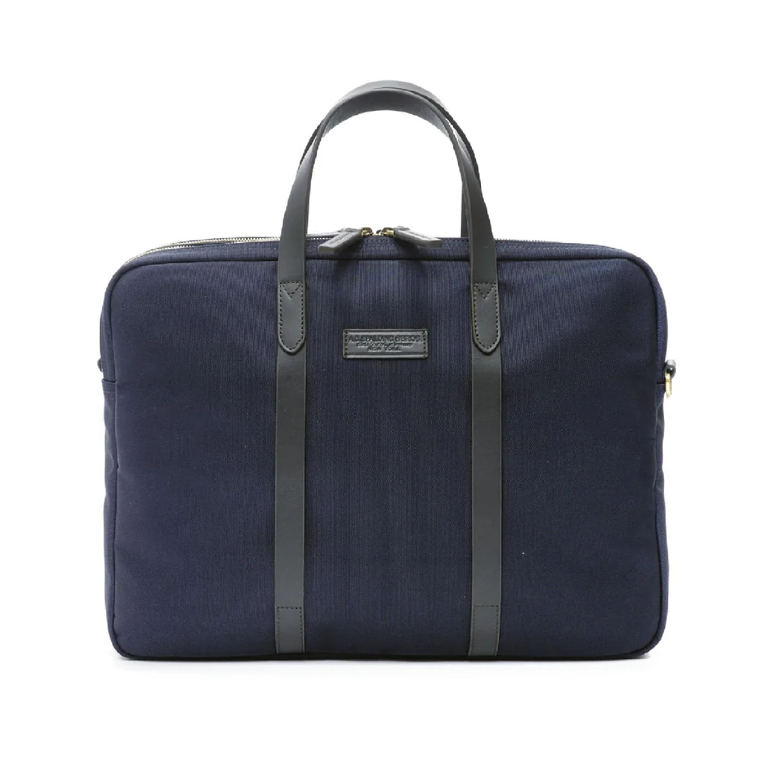 Cartella due zip Spalding & Bros Preston in tessuto blu 309253U703