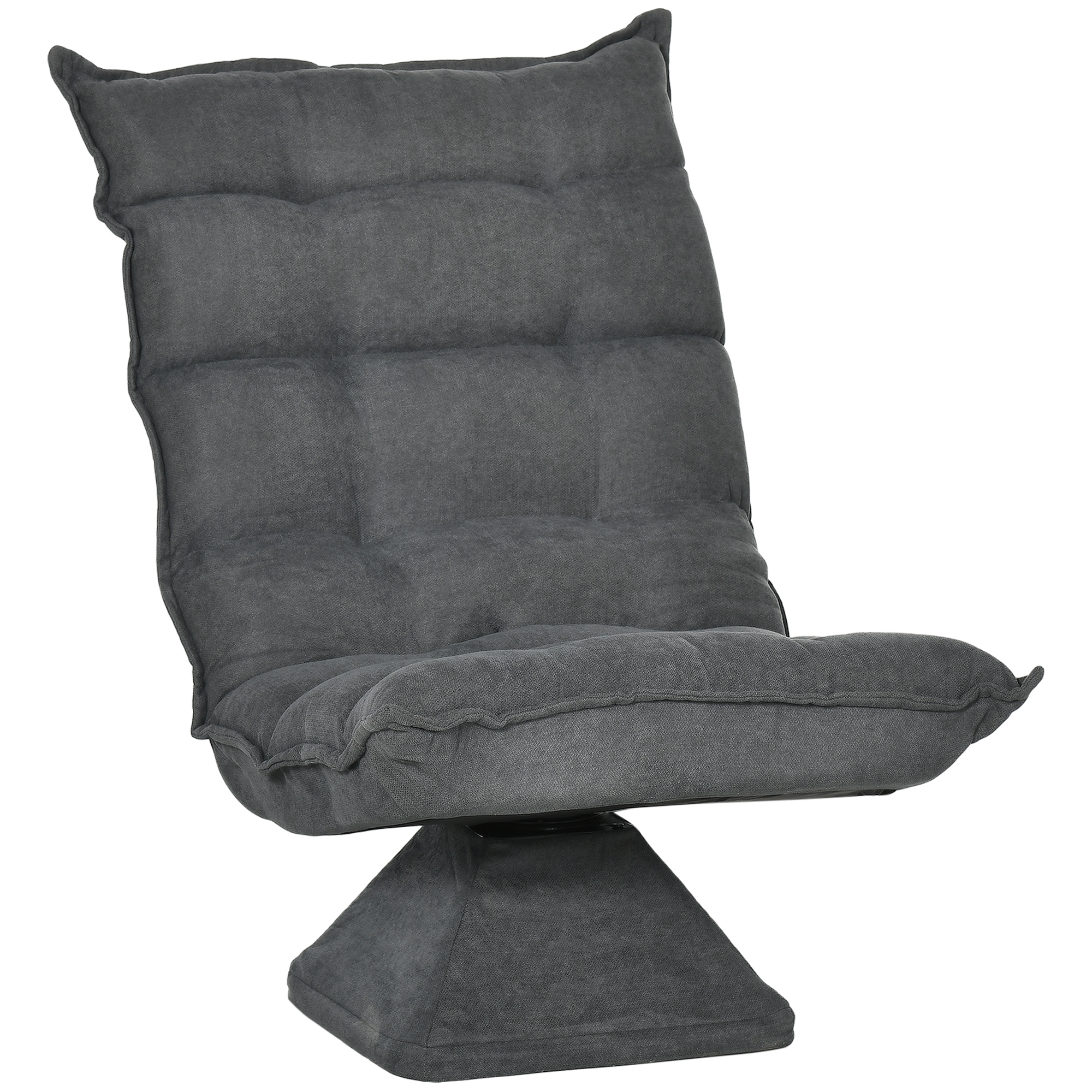 HOMCOM Relaxsessel Lesesessel, drehbar, Leinenoptik, 62 cm x 70 cm x 95 cm, Grau