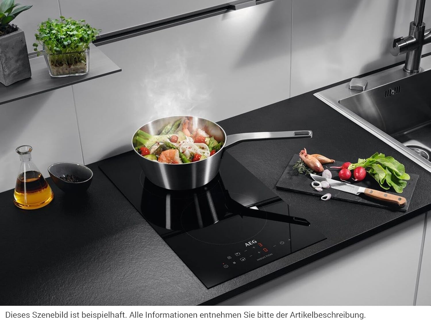 AEG IKB32300CB Domino Induktionskochfeld autark