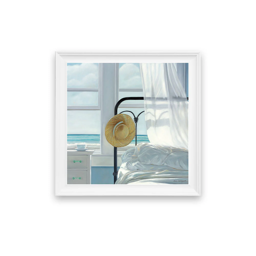 Sand in Sheets �� Framed Canvas Print by Karen Hollingsworth