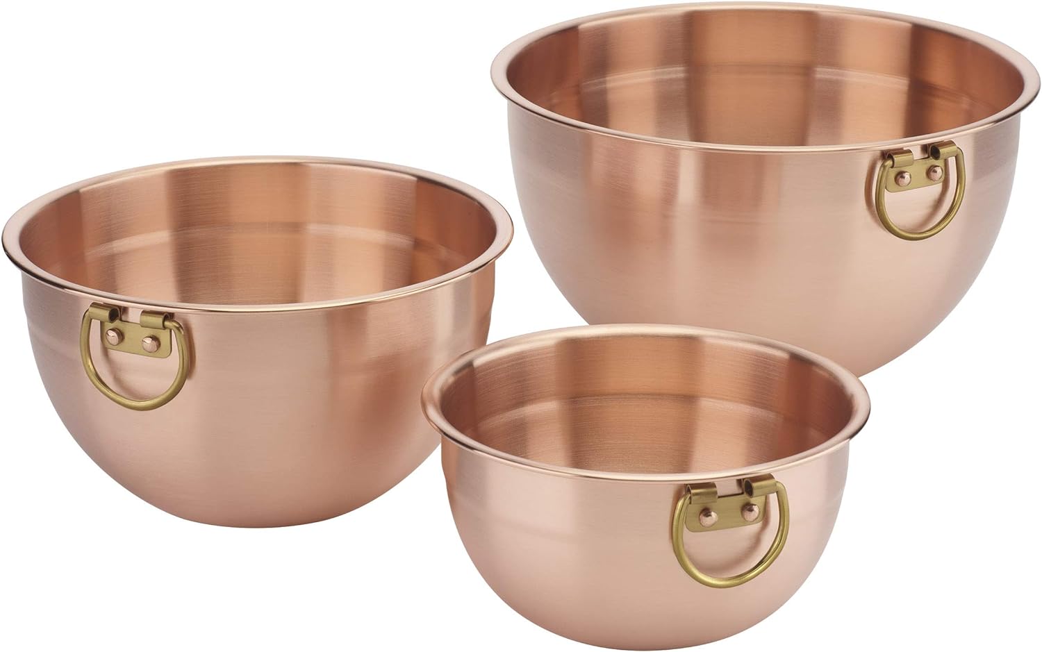 3P Copper Mixing Bowl Set &ndash; 3 Piece Kitchen Cookware
