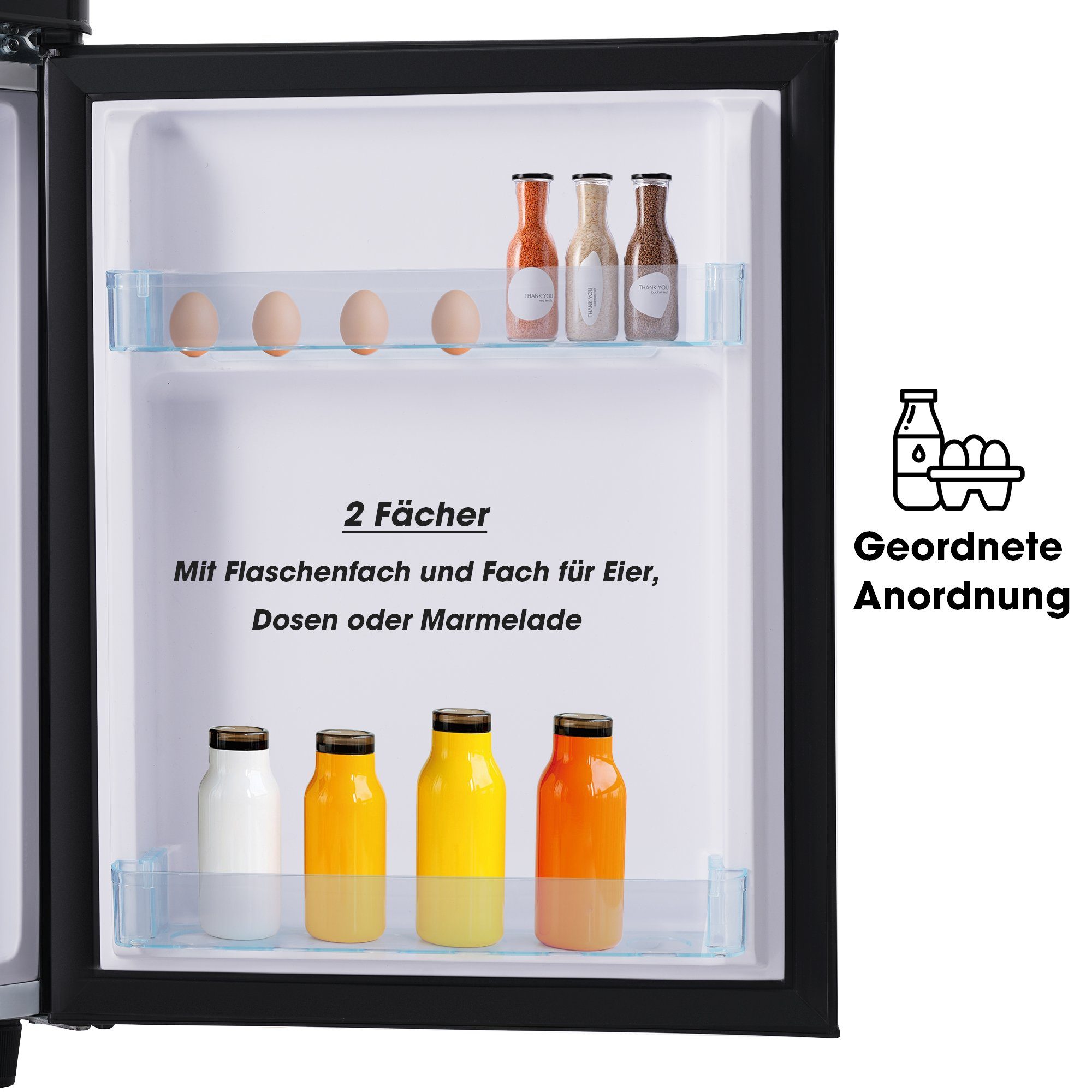Table Top Kühlschrank Retro Kühl-/Gefrierkombination BCD-100C
