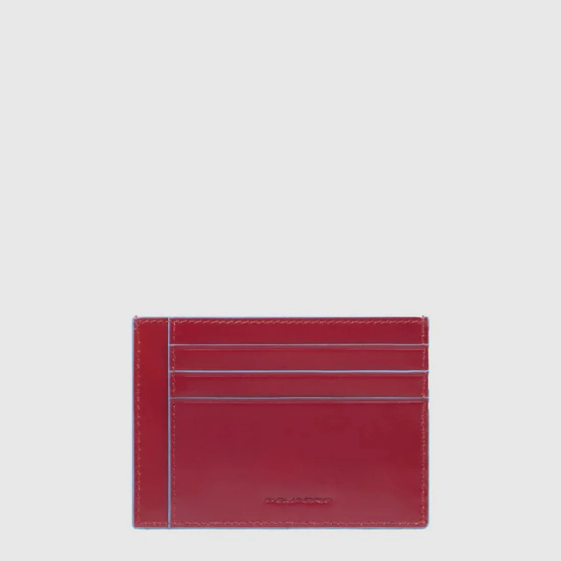 Portacarte Piquadro uomo sottile rifiniture in azzurro rosso PP2762B2R-R