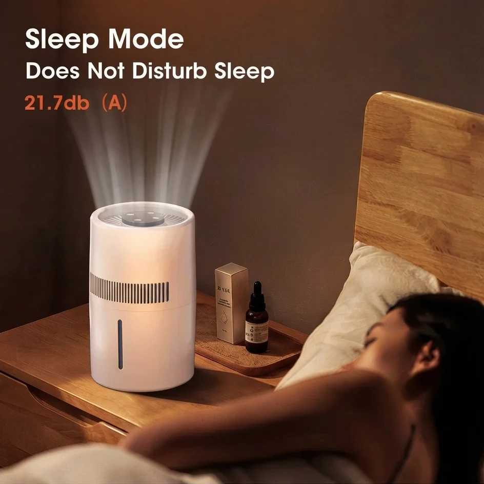 4L Mist-Free Humidifier �C HEPA Filter, Quiet Operation for Bedrooms, Nurseries & Pet Spaces