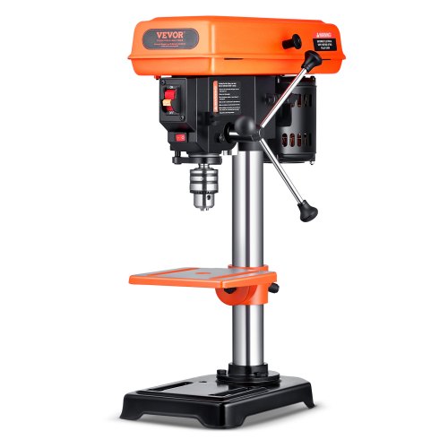 Vevor Tischbohrmaschine 203,2 mm 8 Zoll, 2,3 A Induktionsmotor, 500 W Maximale Leistung, Tischbohrmaschine Mit 550/950/1450/1950/2500 U/min Variabler 5-gang-steuerung, 0-45 ° Neigbarer Arbeitstisch