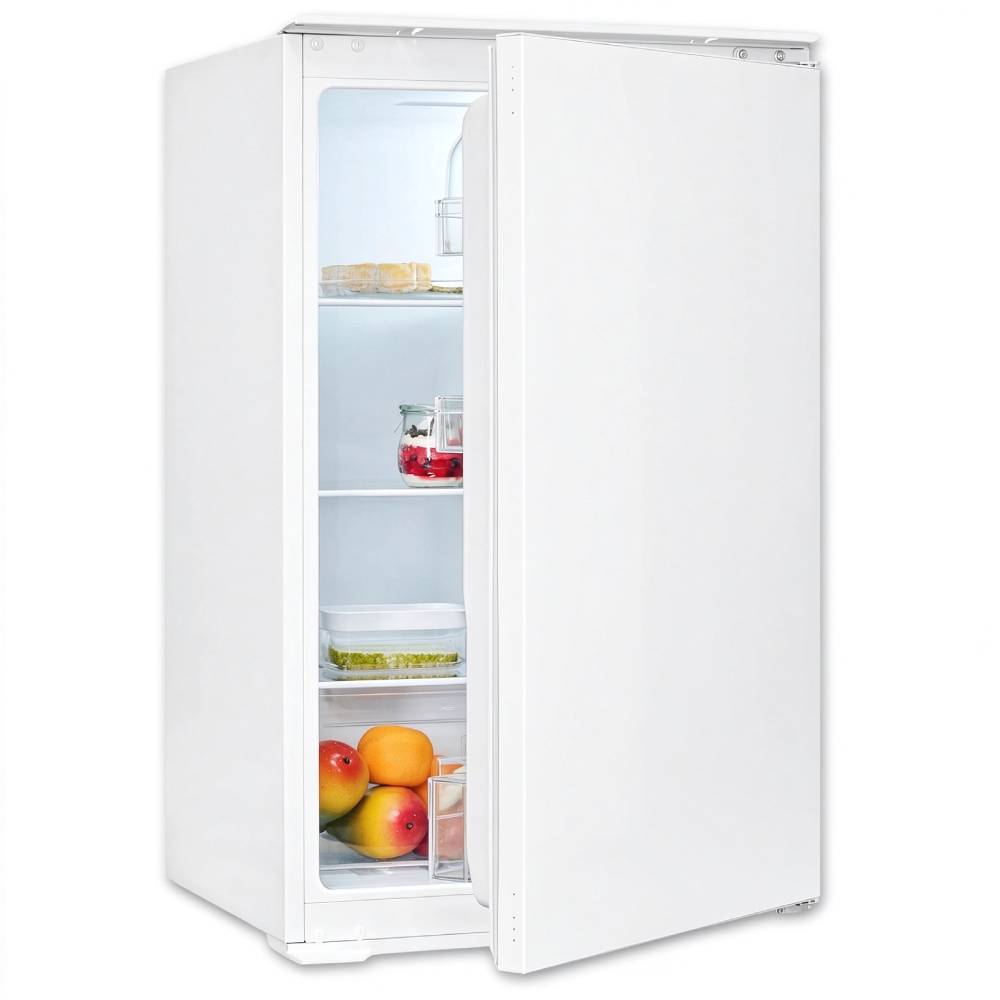 Einbau-Kühlschrank 129 Liter, 88 cm Nische, Vollraum, weiß, 39 dB, Türanschlag wechselbar