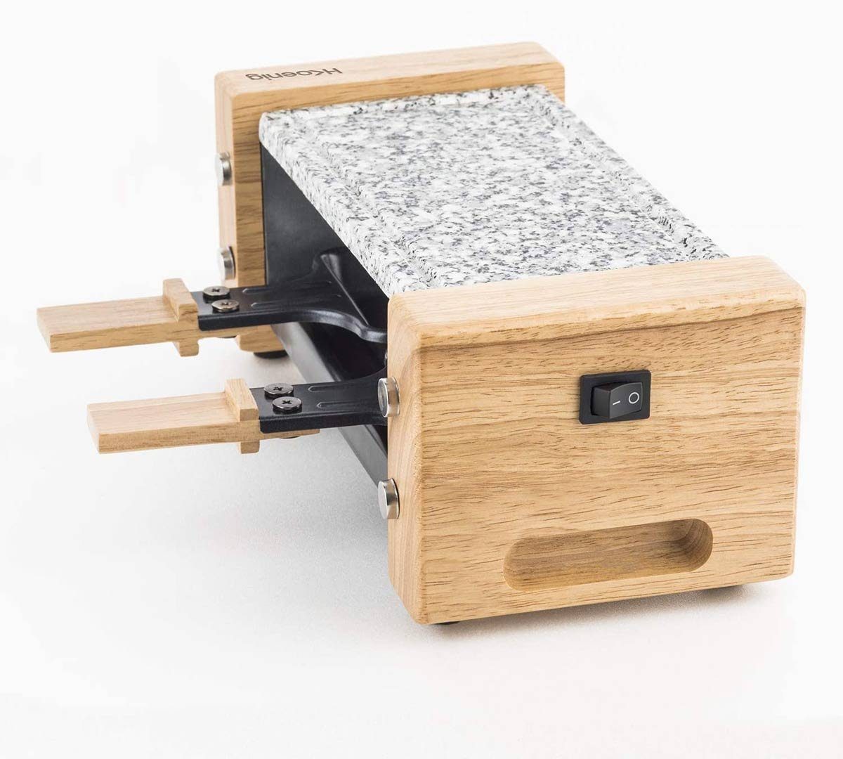 Raclette WOD2 kleines kompaktes Raclette / Heißer Stein für 2 Personen