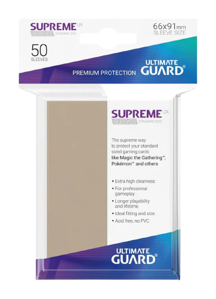 Ultimate Guard Supreme UX Sleeves Standard Size Dark Sand (50)