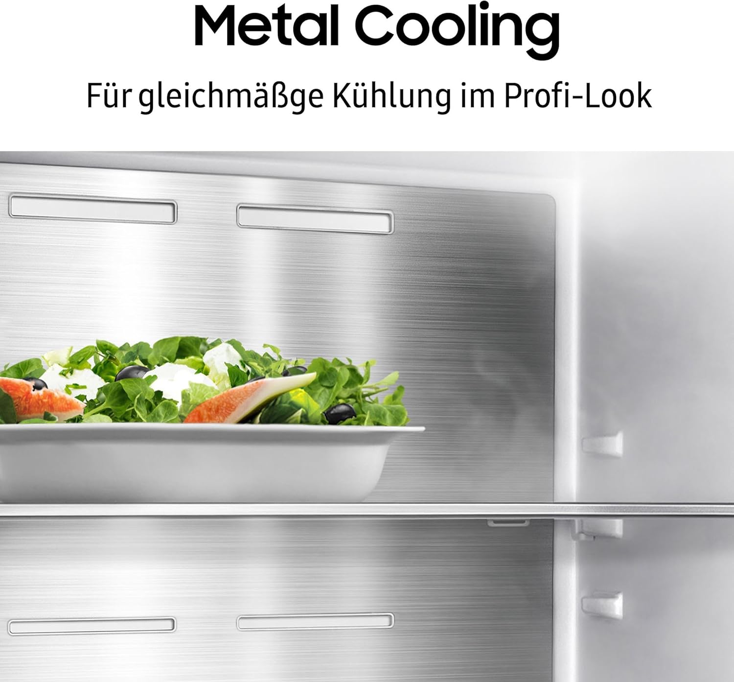 Samsung RB53DG706AB1EF Kühl-Gefrierkombination, 203 cm, 538 l, Extra breit (75 cm), Kühlschrank mit Gefrierfach, Wifi & AI Energy Mode, Twin Cooling+, Twist Ice Maker, Premium Black Steel
