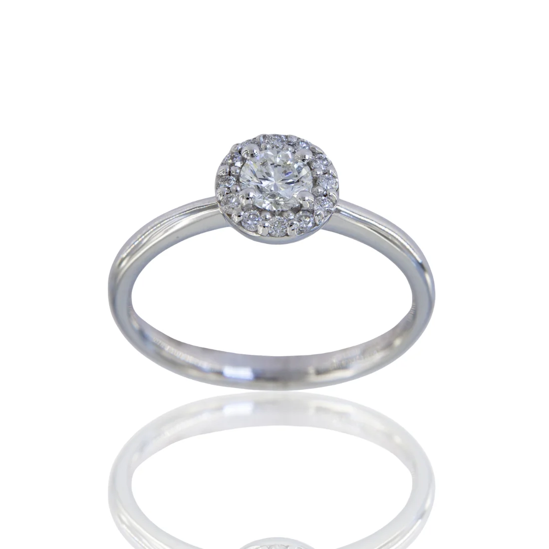 Solitario contorno ct 0,33 certificato Visconti e laterali ct 0,12