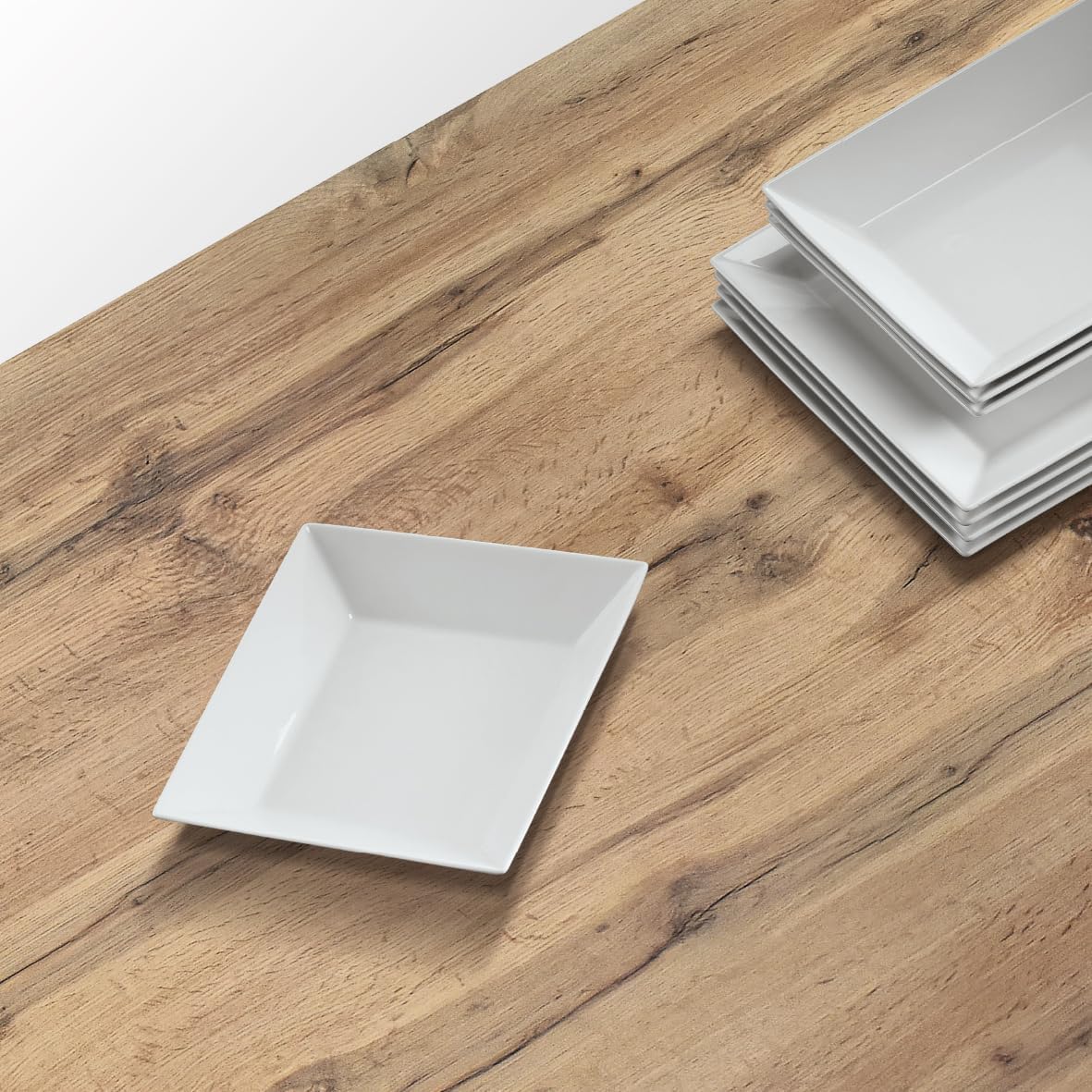 PAZZO DESIGN Tavolo Allungabile Tommaso, Rovere Rustico, Gambe Bianche, Tavolo Cucina, Tavolo Soggiorno, Made in Italy, 110x70x76,5 cm - id_1957