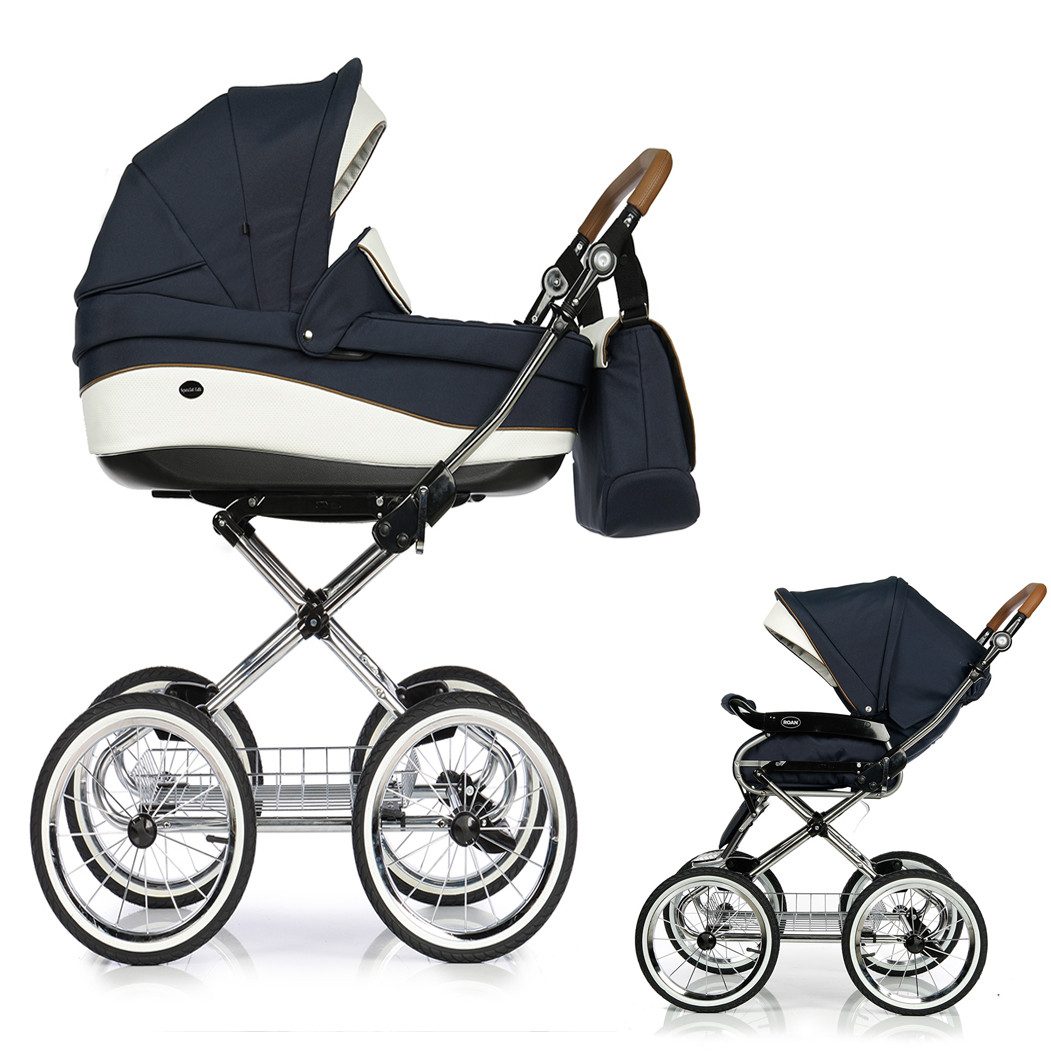 Kombi-Kinderwagen Emma Classic 2 in 1 inkl. Sportsitz und Zubehör in 7 Farben